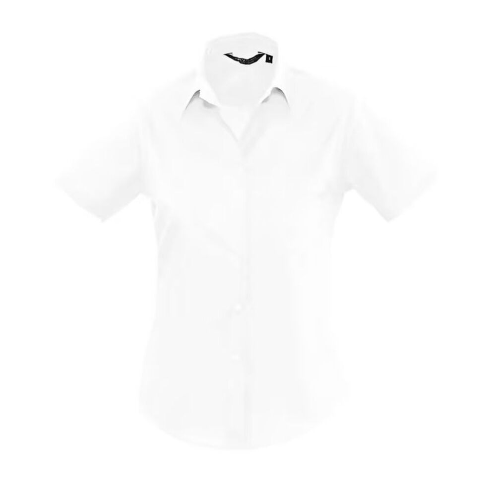 SOLS Womens/Ladies Escape 95 Poplin Short-Sleeved Shirt / White